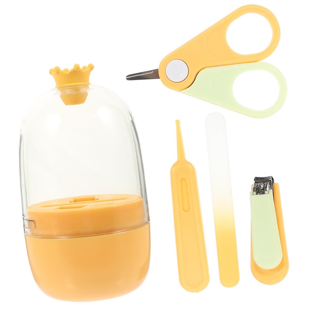 MERRYHAPY Nail Clipper Set Complete Grooming Kit with Rounded Edges Lightweight Storage Case for Newborns and Toddlers Safe Nail Trimming Essentials