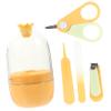 MERRYHAPY Nail Clipper Set Complete Grooming Kit with Rounded Edges Lightweight Storage Case for Newborns and Toddlers Safe Nail Trimming Essentials view 1