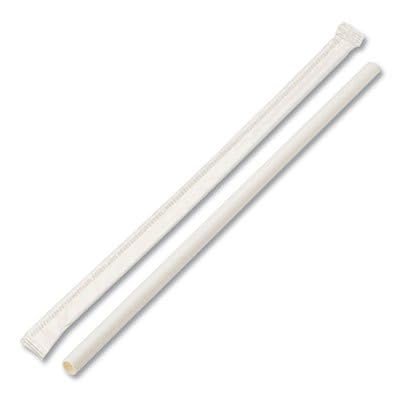212 Main Wrapped Paper Straw White