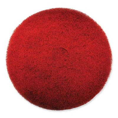 212 Main Ez Care Heavy Duty Scrub Pad - 13 in. Dia. - Red & Gray - Pack of 5