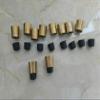 10-Pack Brass Walking Stick Tips with Rubber Ends End Caps for Wooden Canes, Hiking Poles, and Staffs Easy-Fit Ferrules for Repairs and Craft Projects view 2