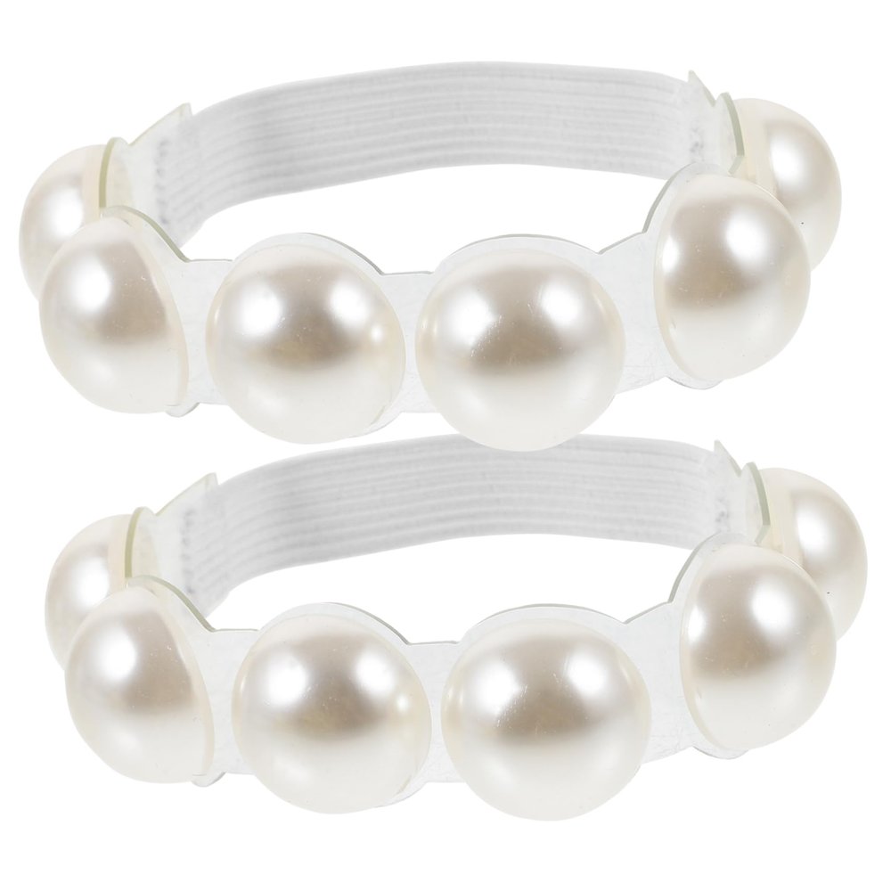 CALLARON 1pair High Heel Straps Pearl Design Slip Shoe Laces for Women High Heel Accessories for Comfortable Walking and Dancing