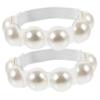 CALLARON 1pair High Heel Straps Pearl Design Slip Shoe Laces for Women High Heel Accessories for Comfortable Walking and Dancing view 1