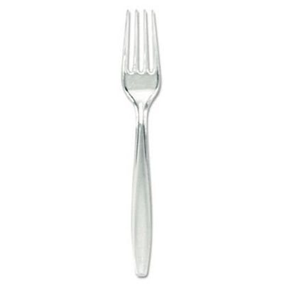 212 Main Heavyweight Plastic Cutlery Forks Clear - Pack of 1000