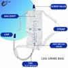 1000 ml Urine Leg Bag, Easy-Tap Disposable Non Sterile Urinary Drainage Bag with Anti-Reflux Valve & Cloth Straps, 5 Pack Adult Latex-Free view 2