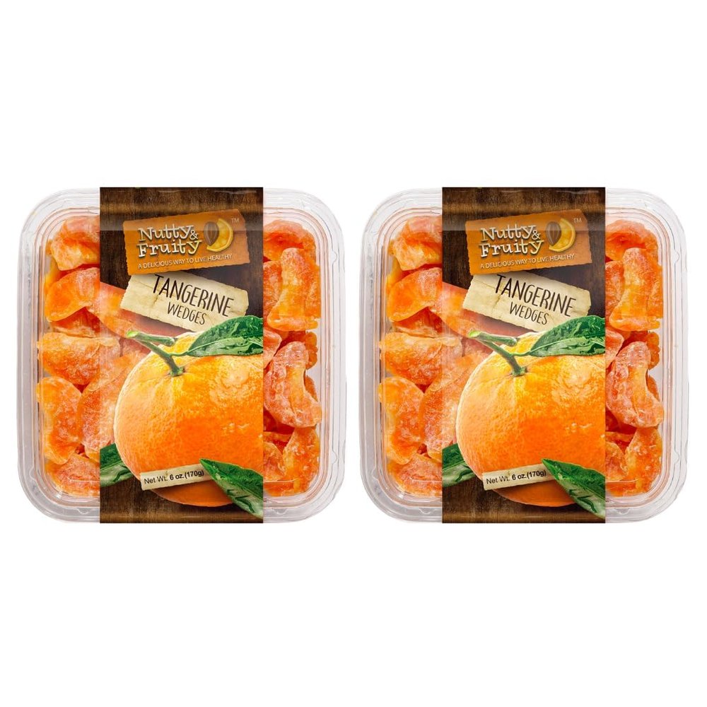 Nutty & Fruity - Pack of 2 - Tangerine Wedges - 6 oz. Containers By Lyza's Sweets & Treats