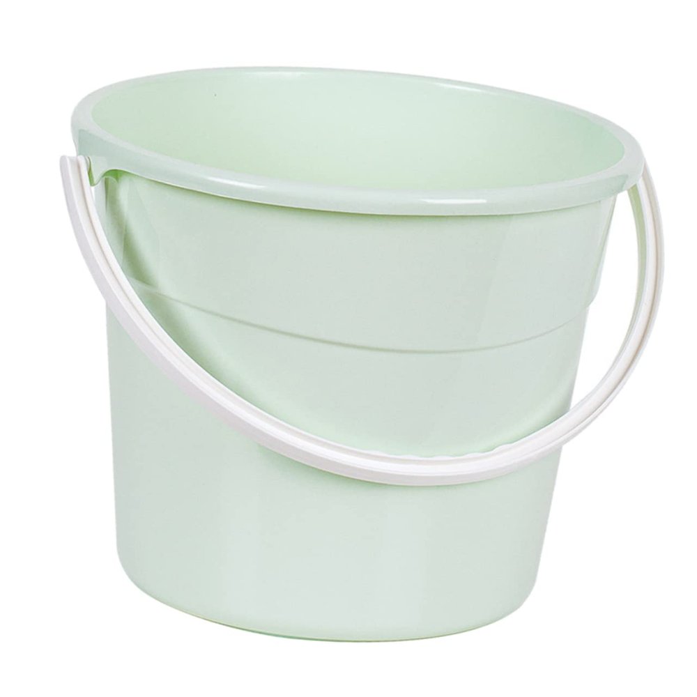 Beatifufu 1pcs Sturdy Water Storage Bucket Handle Cleaning Pail for Car Washing Fishing and Household Use Non-Slip Wear-Resistant Design Green