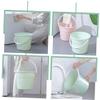 Beatifufu 1pcs Sturdy Water Storage Bucket Handle Cleaning Pail for Car Washing Fishing and Household Use Non-Slip Wear-Resistant Design Green view 3
