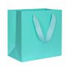 KEYYOOMY Teal Blue Gift Bags with Handles, Square Body Wide Bottom Kraft Paper Gift Bags Party Favor Bags for Wedding Birthday Christmas Shopping Business (10CT, 6x6x4 in, Teal Blue) view 1