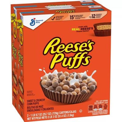 General Mills Reese's Puffs Peanut Butter Chocolate Cereal (51.4 Ounce)