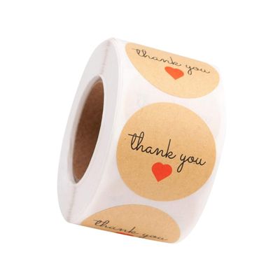 BCOATH 2roll Valentine Day Kraft Paper Roll Stickers Red Heart Design Roll for Wrapping Scrapbooking and Creative Diary Decoration