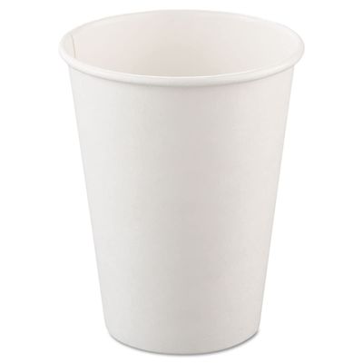 212 Main 12 oz Single-Sided Poly Paper Hot Cups White