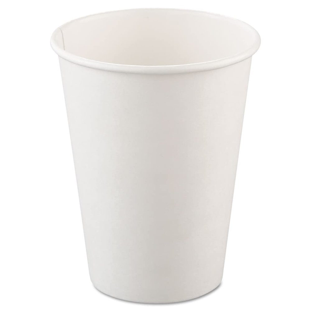 212 Main 12 oz Single-Sided Poly Paper Hot Cups White