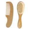 Beatifufu Infant Hair Brush and Comb Kit Wool Brush Set for Newborn Hair Care Supplies view 1