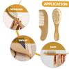 Beatifufu Infant Hair Brush and Comb Kit Wool Brush Set for Newborn Hair Care Supplies view 2