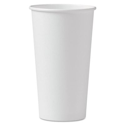 212 Main 20 oz Single-Sided Poly Paper Hot Cups White
