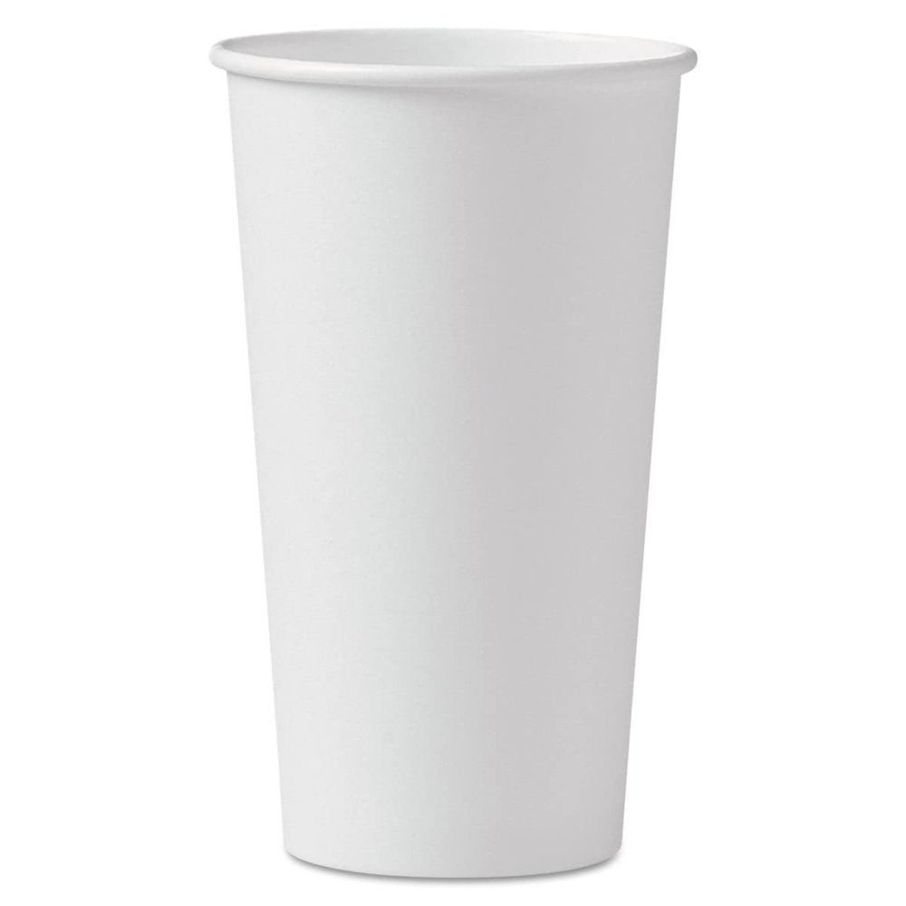 212 Main 20 oz Single-Sided Poly Paper Hot Cups White