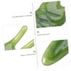 1Pc Green Natural Resin Nose Massager Two-Pronged Gua Sha Tool for Facial Care and Relaxation view 2