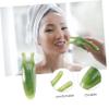 1Pc Green Natural Resin Nose Massager Two-Pronged Gua Sha Tool for Facial Care and Relaxation view 4