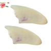 Anneome 2pcs Triangular Scraping Plate Natural Sheep Horn Gua Board for Body Massage Promotes Circulation and Skin Elasticity for Home Use Beige view 3