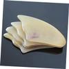 Anneome 2pcs Triangular Scraping Plate Natural Sheep Horn Gua Board for Body Massage Promotes Circulation and Skin Elasticity for Home Use Beige view 4