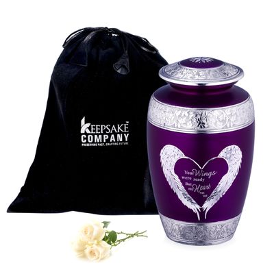 Large Classic Urn for Ashes Adult Male - Cremation Urns for Human Ashes Adult Man - Cremation Urns for Ashes - Funeral/Burial Urns - Decorative and Keepsake ERN, Heart Earns, 220 Cubic Inches Volume