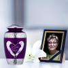 Large Classic Urn for Ashes Adult Male - Cremation Urns for Human Ashes Adult Man - Cremation Urns for Ashes - Funeral/Burial Urns - Decorative and Keepsake ERN, Heart Earns, 220 Cubic Inches Volume view 3