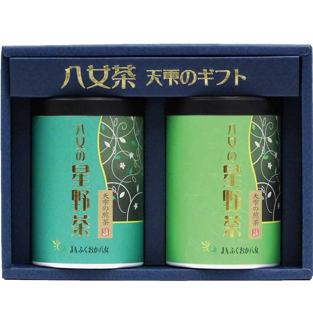 100g Yame Dentou Hon Gyokuro (Yame Traditional Authentic Gyokuro) / 100g Hoshino Sencha / Green Tea Caddy Gift Box [Mukoh Matcha] 100% Pure Yamecha Japanese Loose Leaves Ryokucha Ocha Present Souvenirs Zen Yoga, Relax, Meditation