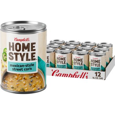 Campbells Homestyle Mexican Style Street Corn Soup, 16.3 oz Can (Pack of 12)