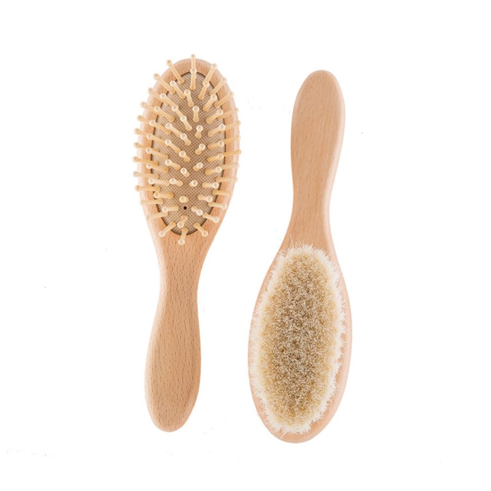 MERRYHAPY 3pcs Shower Brush Set Soft Wool Hair Comb for Boy Girl Bathing Comfortable and Durable Hair Cleaning Tools for Newborns Safe Scalp Massage Brushes