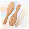 MERRYHAPY 3pcs Shower Brush Set Soft Wool Hair Comb for Boy Girl Bathing Comfortable and Durable Hair Cleaning Tools for Newborns Safe Scalp Massage Brushes view 2