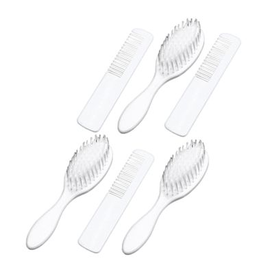 Beatifufu 3sets Newborn Brush Comb Hair Care Kit for Gentle Scalp Massage and Healthy Hair Growth Safe Material Multi-use Brush Set for Boys and Girls