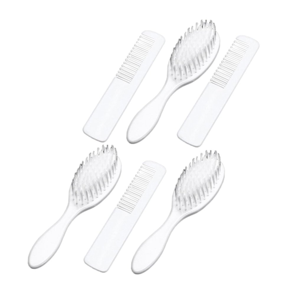 Beatifufu 3sets Newborn Brush Comb Hair Care Kit for Gentle Scalp Massage and Healthy Hair Growth Safe Material Multi-use Brush Set for Boys and Girls