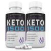 (2 Pack) Advanced Keto 1500 Keto Pills 1275MG New & Improved Formula Contains Apple Cider Vinegar Extra Virgin Olive Oil Powder Green Tea Leaf 120 Capsules view 1