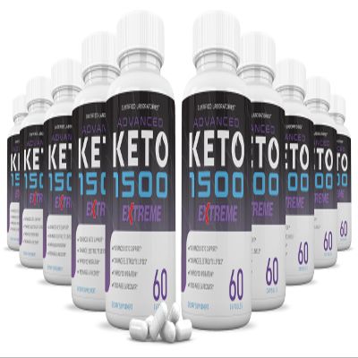 (10 Pack) Advanced Keto 1500 Extreme Pills 1675MG New & Improved Formula Contains Apple Cider Vinegar Extra Virgin Olive Oil Powder Green Tea Leaf 600 Capsules