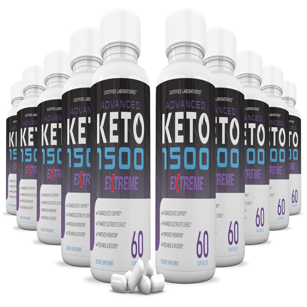 (10 Pack) Advanced Keto 1500 Extreme Pills 1675MG New & Improved Formula Contains Apple Cider Vinegar Extra Virgin Olive Oil Powder Green Tea Leaf 600 Capsules