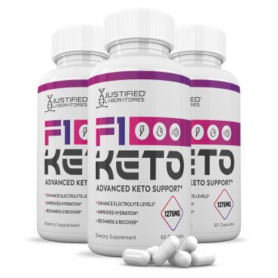 (3 Pack) F1 Keto Pills 1275MG New & Improved Formula Contains Apple Cider Vinegar Extra Virgin Olive Oil Powder Green Tea Leaf 180 Capsules