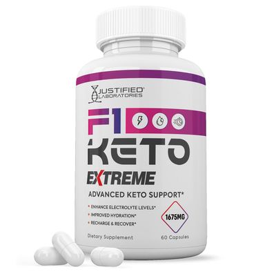 F1 Extreme Pills 1675MG New & Improved Formula Contains Apple Cider Vinegar Extra Virgin Olive Oil Powder Green Tea Leaf 60 Capsules