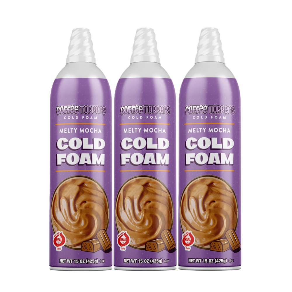 Coffee Toppers Cold Foam Mocha 15 Ounce (Pack of 3), Be Your Own Barista, Kosher
