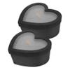 BIUDECO 2pcs Heart Shaped Flower Storage Box Decorative Packing Box with Window for Valentine Day Flowers Fruits and Special Occasions Design view 1