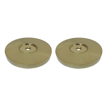 1.25 in. Silver Sage Grab Bar Flange Brushed Brass - Set of 2