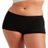 Saalt Comfort Modal Boyshort Period Underwear - Super Absorbency - Keeps You Dry from All Leaks (Medium, Volcanic Black) view 1