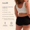 Saalt Comfort Modal Boyshort Period Underwear - Super Absorbency - Keeps You Dry from All Leaks (Medium, Volcanic Black) view 2