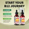 (4 Pack) Vitamin B12 and B6 Liquid Drops, B12 Sublingual Vitamin B Complex - B 12 Vitamin 5000mcg - B12 Methylcobalamin for Energy, Brain, and Heart Support with 27,200 mcg, Raspberry, 80 Servings view 4
