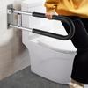 23.62in Foldable Grab Bars,Wall Mounted Toilet Safety Support for Handicap Elderly Seniors Disabled Mounted Bath Grips,Shower Bathroom Accessories,Black view 2