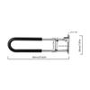 23.62in Foldable Grab Bars,Wall Mounted Toilet Safety Support for Handicap Elderly Seniors Disabled Mounted Bath Grips,Shower Bathroom Accessories,Black view 4