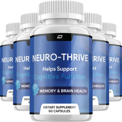 (5 Pack) Neuro Thrive Brain Supplement, Neuro Thrive for Memory Formula, Neuro-Thrive PQQ to Reduce The Negative Effects of Brain Fog Neuro-Thrive Cognitive Function NeuroThrive Reviews (300 Capsules)