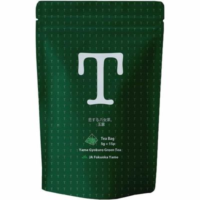 5g x 15pcs Premium Gyokuro Green Tea Bags [Mukoh Matcha] 100% Pure Yamecha Japanese Sencha Ryokucha Ocha Gift Present Souvenirs, Zen Yoga, Relax, Meditation, Traditional (Green)