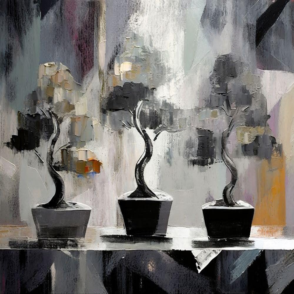 Bonsai Triptych Poster Print - Ronald Bolokofsky (24 x 14)