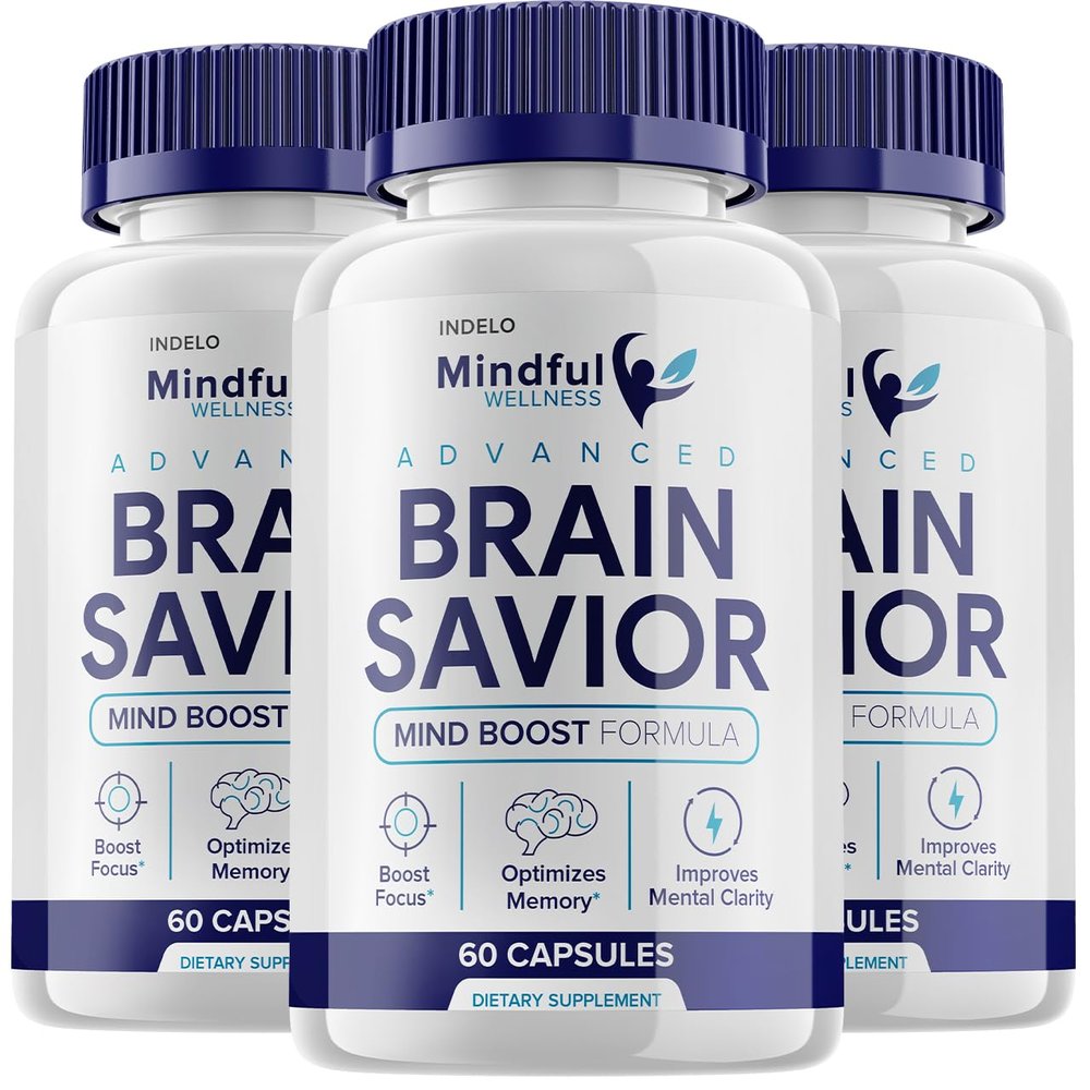 (3 Pack) Mindful Wellness Advanced Brain Savior Capsules Pills, Brain Savior Mind Boost Supplement for Cognition and Focus, Brain Savior Reviews, Mindful Wellness Brain Pill Supplement (180 Capsules)
